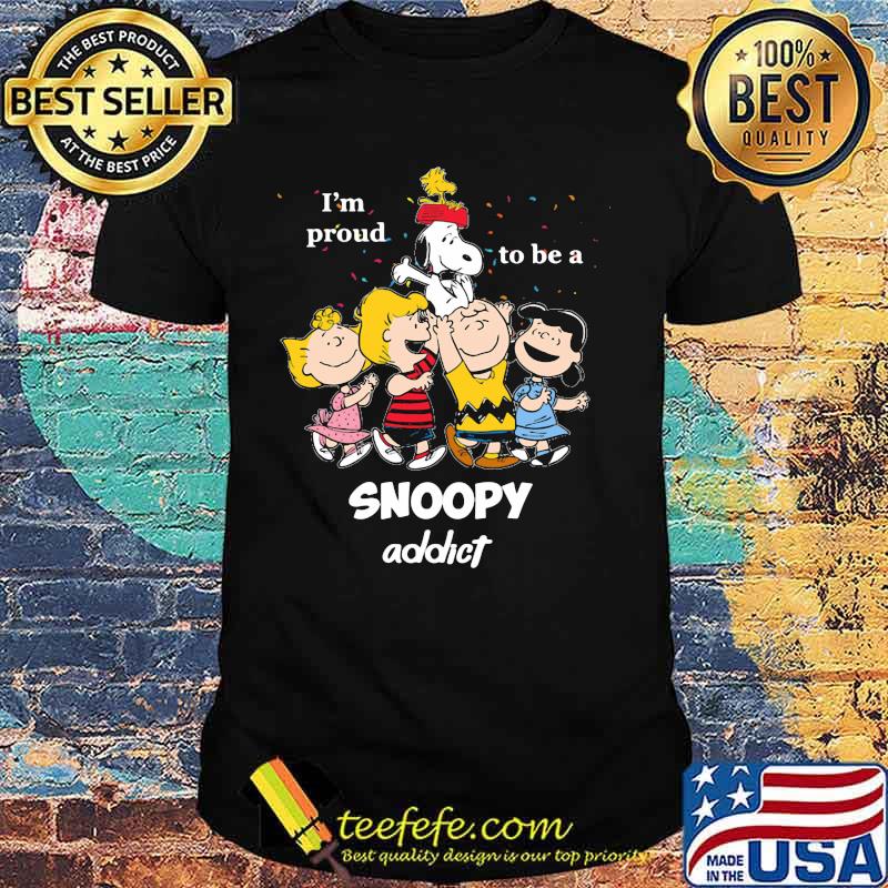 The peanuts i'm proud to be an snoopy addict shirt