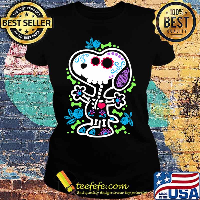 The peanuts sugar skull snoopy s Ladies tee The peanuts sugar skull snoopy s Ladies tee
