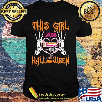 This girl loves Dunkin Donuts halloween shirt
