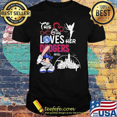 This is loves her los angeles dodgers mickey mouse disney baseball shirt