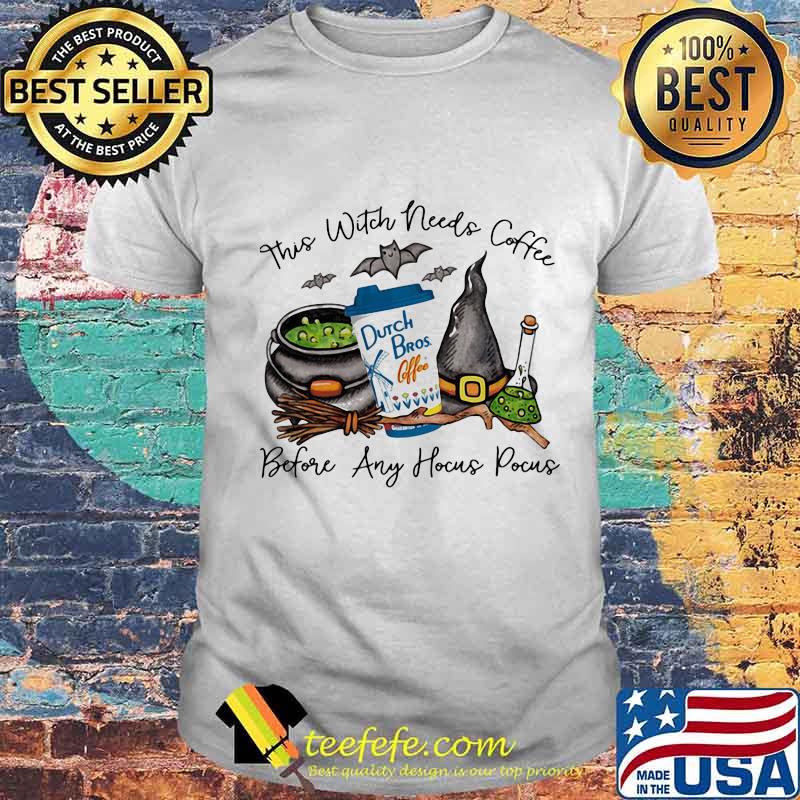 This witch needs coffee before any hocus pocus halloween shirt