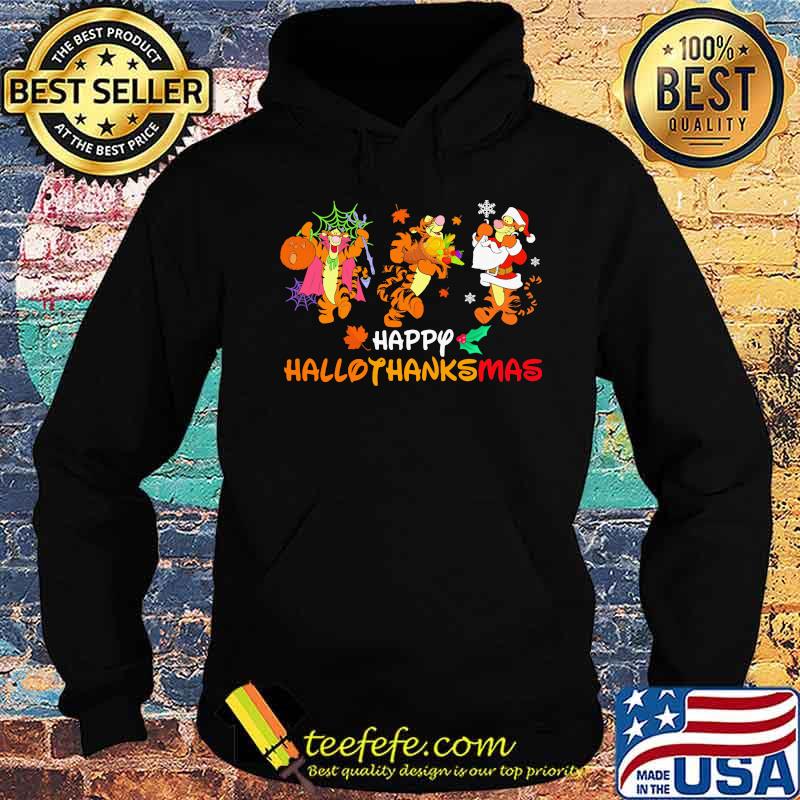 Tigger happy hallothanksmas halloween thanksgiving christmas s Hoodie Tigger happy hallothanksmas halloween thanksgiving christmas s Hoodie
