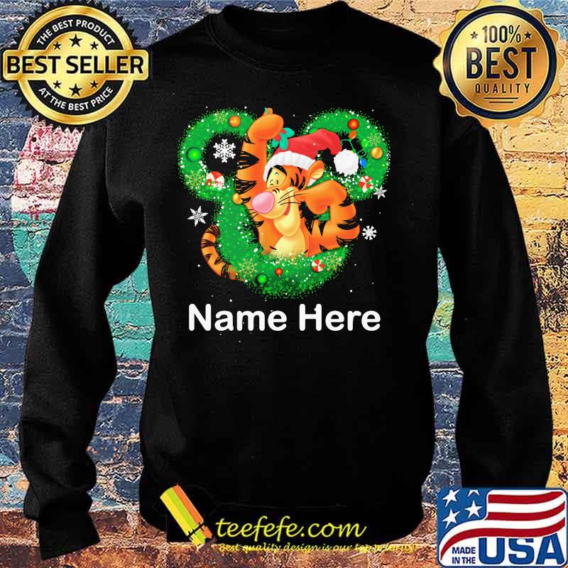 Tigger mickey mouse name here christmas s Sweater Tigger mickey mouse name here christmas s Sweater
