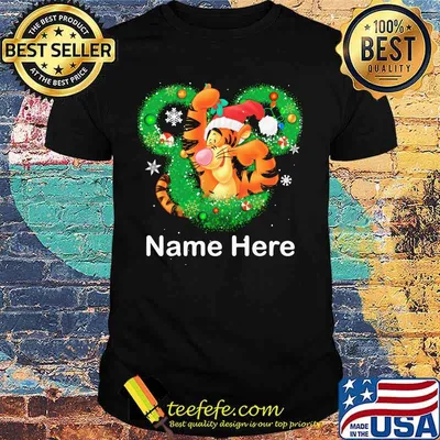 Tigger mickey mouse name here christmas shirt