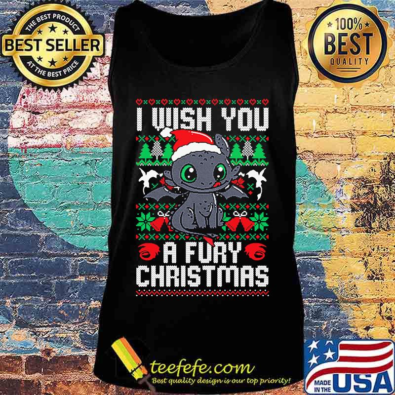 Toothless santa claus i wish you a fury christmas s Tank top Toothless santa claus i wish you a fury christmas s Tank top