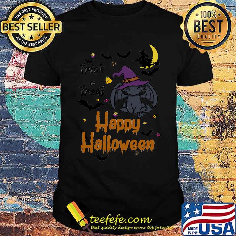 Toothless trick or treat happy halloween shirt