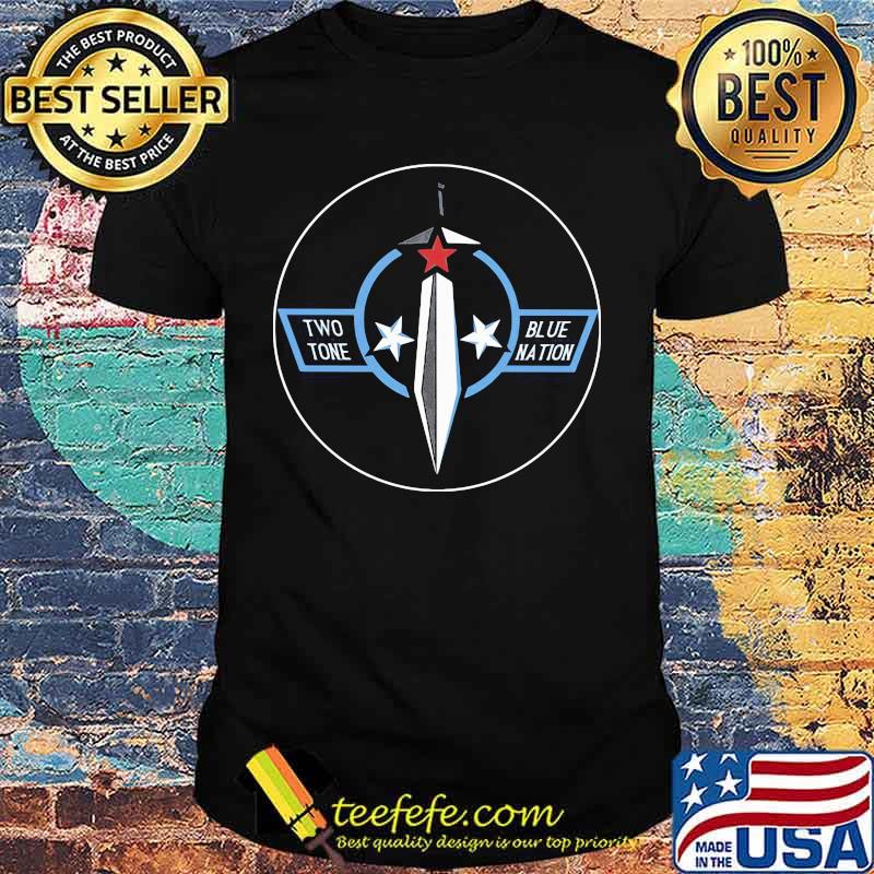 Two tone blue nation stars shirt