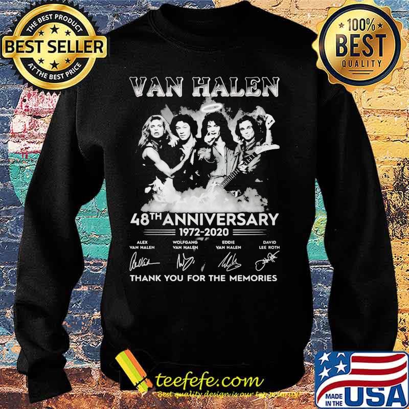 Van halen 48th anniversary 1972 2020 thank for the memories signature vintage retro s Sweater Van halen 48th anniversary 1972 2020 thank for the memories signature vintage retro s Sweater