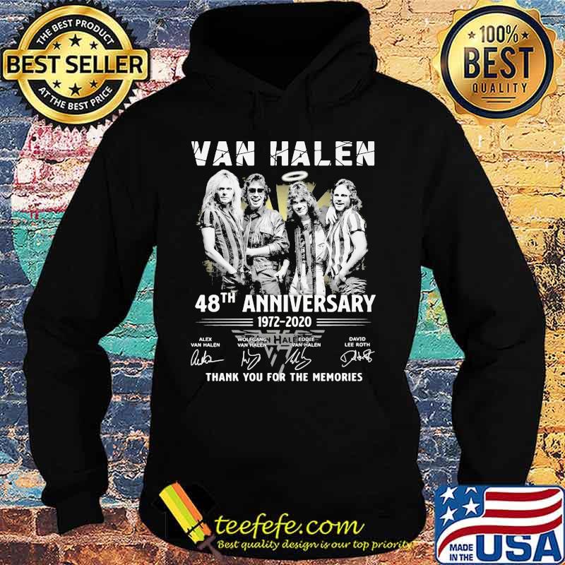 Van halen 48th anniversary 1972 2020 thank for the memories signatures s Hoodie Van halen 48th anniversary 1972 2020 thank for the memories signatures s Hoodie