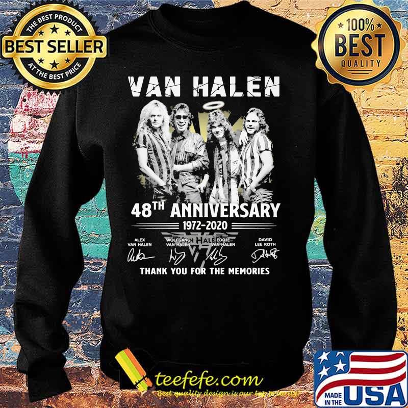 Van halen 48th anniversary 1972 2020 thank for the memories signatures s Sweater Van halen 48th anniversary 1972 2020 thank for the memories signatures s Sweater