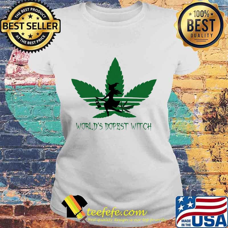 Weed adidas logo world dopest witch s Laides tee Weed adidas logo world dopest witch s Laides tee