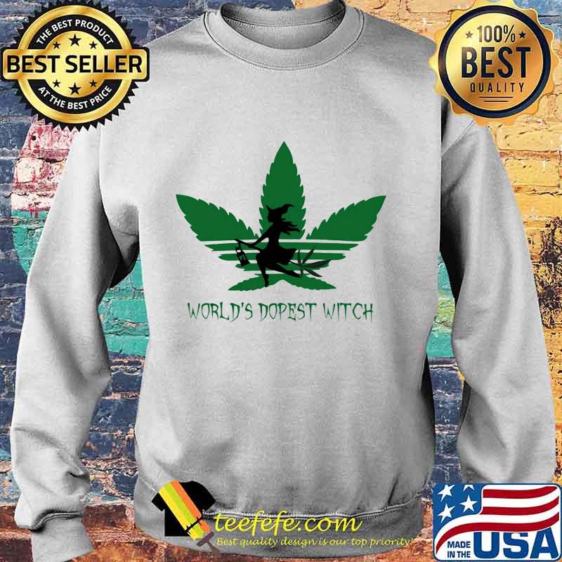 Weed adidas logo world dopest witch s Sweater Weed adidas logo world dopest witch s Sweater