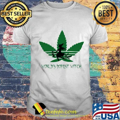 Weed adidas logo world dopest witch shirt