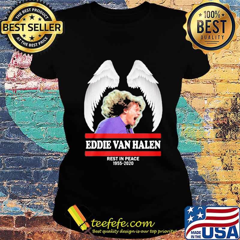 Wings eddie van halen rest in peace 1955 2020 s Ladies tee Wings eddie van halen rest in peace 1955 2020 s Ladies tee