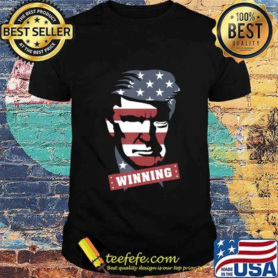 Winning Trump 2020 Election Portrait, Patriotic Conservative T-Shirt
