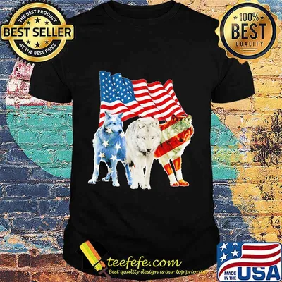 Wolf american flag election shirt