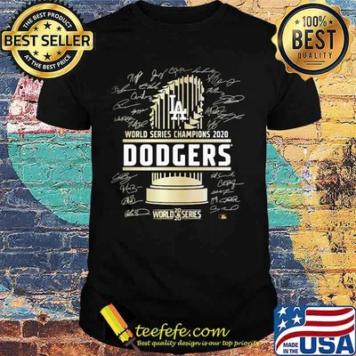 World series 2020 champions los angeles dodgers signatures shirt