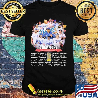 World series 2020 champions los angeles dodgers signatures shirt