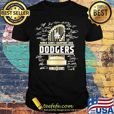 World series champions 2020 los angeles dodgers signatures shirt