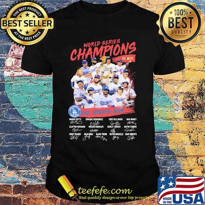 World series champions los angeles dodgers live breath blue signatures shirt