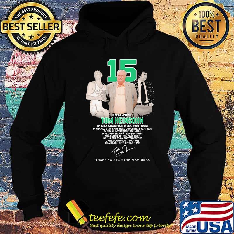 15 1934 2020 tom heinsohn thank you for the memories signature s Hoodie 15 1934 2020 tom heinsohn thank you for the memories signature s Hoodie