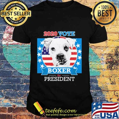 2020 Vote Boxer For President Dog American Flag Shirt