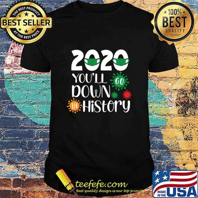 2020 You’ll Go Down In History Corona Virus Mask Shirt