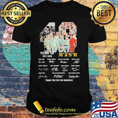 48 years of 1972 2020 mash thank you for the memories signatures shirt