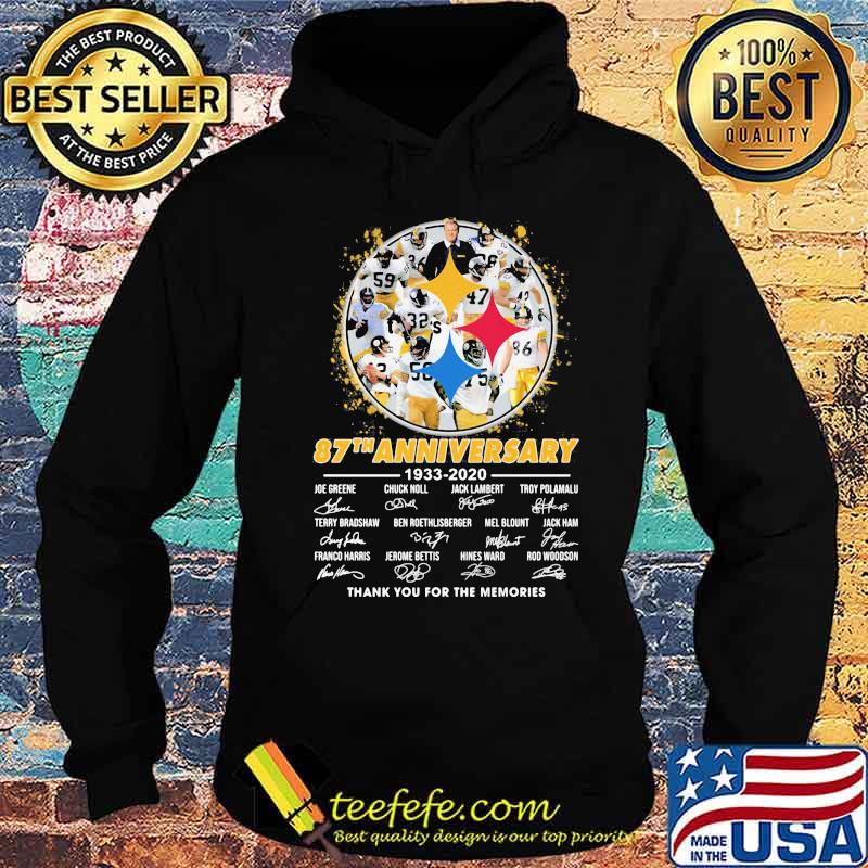 87th Anniversary 1933 2020 Steelers Signuature Team Shirt Hoodie 87th Anniversary 1933 2020 Steelers Signuature Team Shirt Hoodie