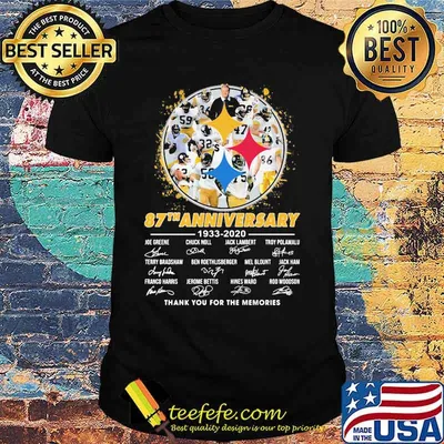 87th Anniversary 1933 2020 Steelers Signuature Team Shirt