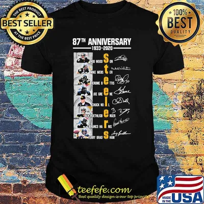87th Anniversary Steelers Team Football 1933 2020 Shirt