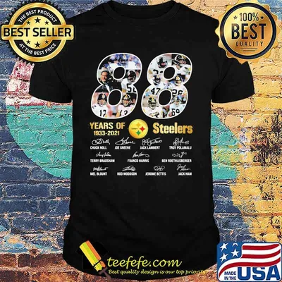 88 Years Of 1933 2021 Steelers Signuature Shirt
