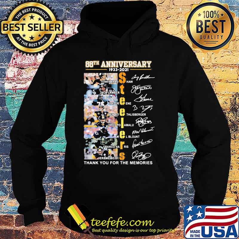 88th Anniversary 1933 2021 Steelers Birthday Signature Rugby Shirt Hoodie 88th Anniversary 1933 2021 Steelers Birthday Signature Rugby Shirt Hoodie