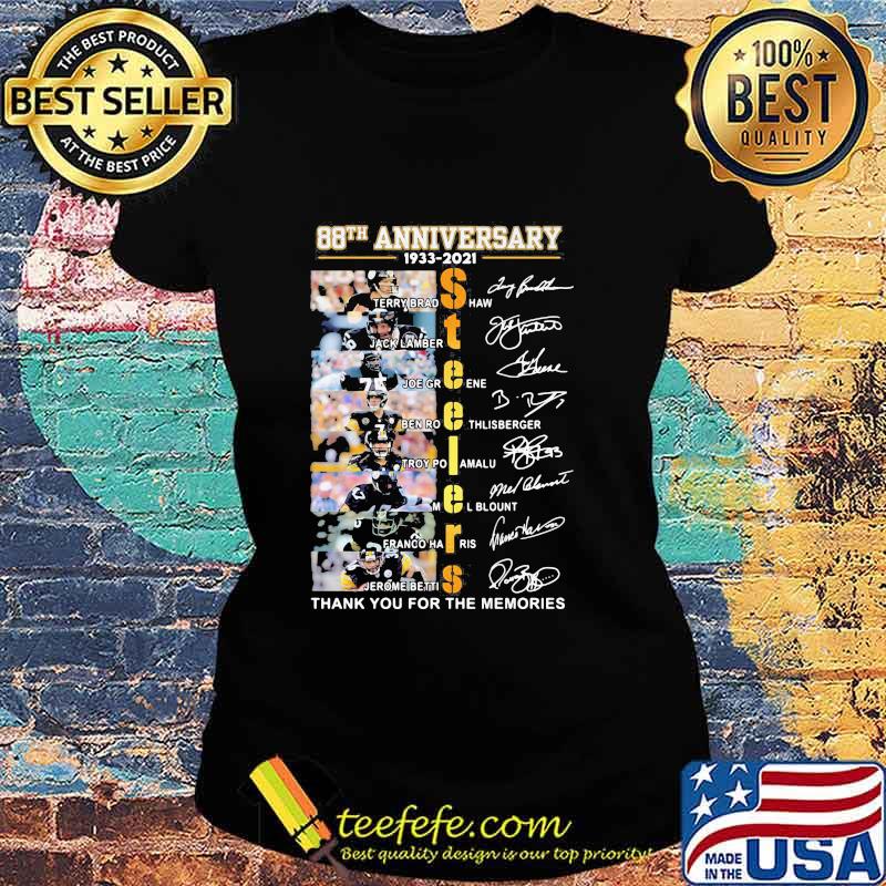 88th Anniversary 1933 2021 Steelers Birthday Signature Rugby Shirt Ladies tee 88th Anniversary 1933 2021 Steelers Birthday Signature Rugby Shirt Ladies tee