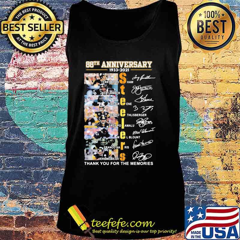 88th Anniversary 1933 2021 Steelers Birthday Signature Rugby Shirt Tank top 88th Anniversary 1933 2021 Steelers Birthday Signature Rugby Shirt Tank top