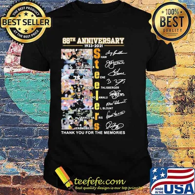 88th Anniversary 1933 2021 Steelers Birthday Signature Rugby Shirt