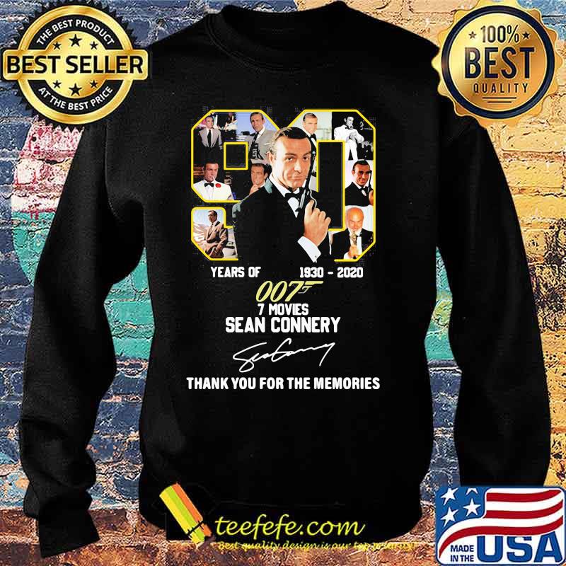 90 years of 1930 2020 007 7 movies sean connery thank you for the memories signature s Sweater 90 years of 1930 2020 007 7 movies sean connery thank you for the memories signature s Sweater