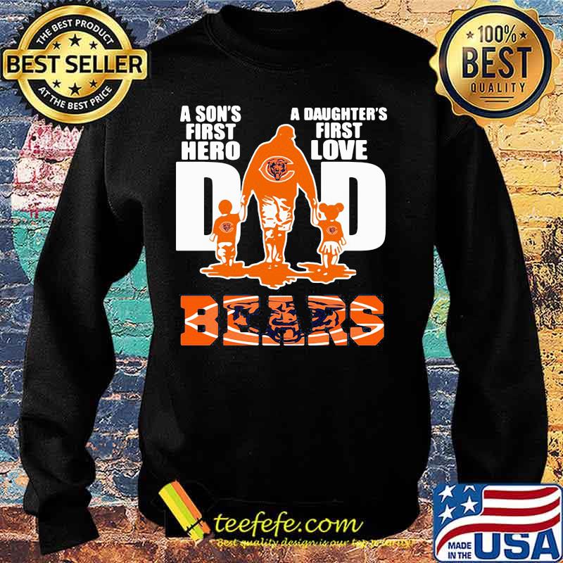 A son's first hero dad a daughter's first love chicago bears s Sweater A son's first hero dad a daughter's first love chicago bears s Sweater