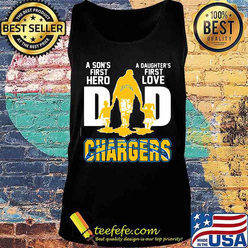 A son's first hero dad a daughter's first love los angeles chargers s Tank top A son's first hero dad a daughter's first love los angeles chargers s Tank top