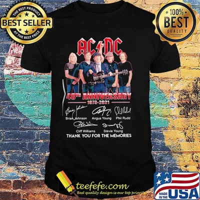 Ac Dc 48th Anniversary 1973 2021 Birthday Signature Shirt