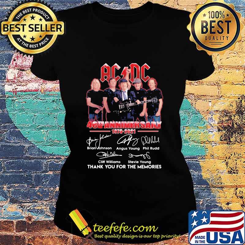 Acdc Band Music Signature 48th Anniversary Birthday Thank For The Memories Shirt Ladies tee Acdc Band Music Signature 48th Anniversary Birthday Thank For The Memories Shirt Ladies tee