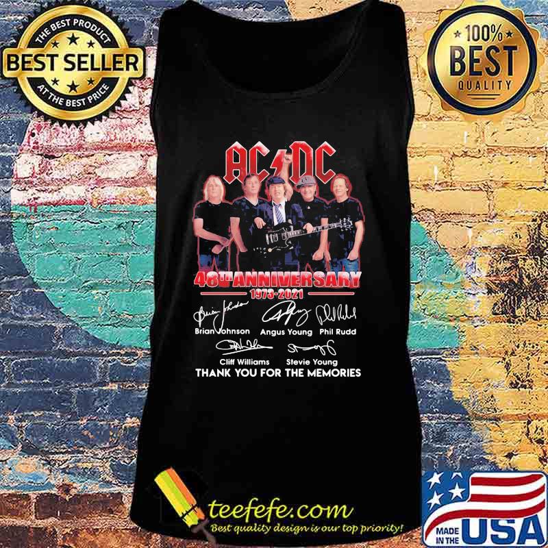 Acdc Band Music Signature 48th Anniversary Birthday Thank For The Memories Shirt Tank top Acdc Band Music Signature 48th Anniversary Birthday Thank For The Memories Shirt Tank top