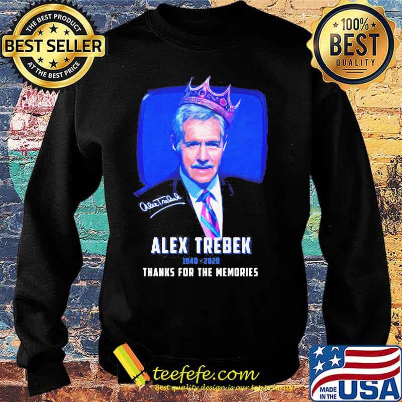 Alex trebek 1940 2020 thanks for the memories signature s Sweater Alex trebek 1940 2020 thanks for the memories signature s Sweater