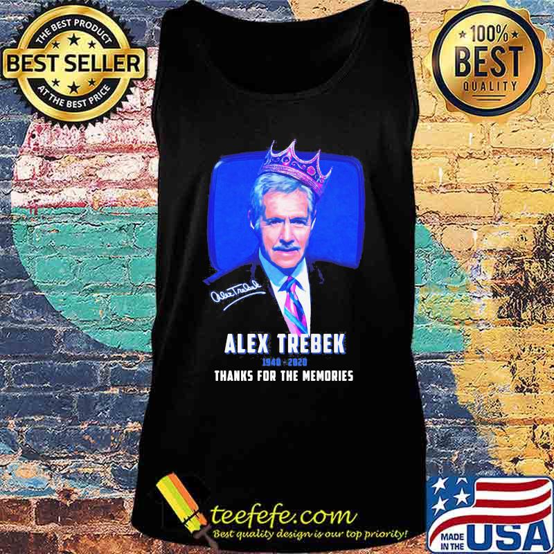 Alex trebek 1940 2020 thanks for the memories signature s Tank top Alex trebek 1940 2020 thanks for the memories signature s Tank top