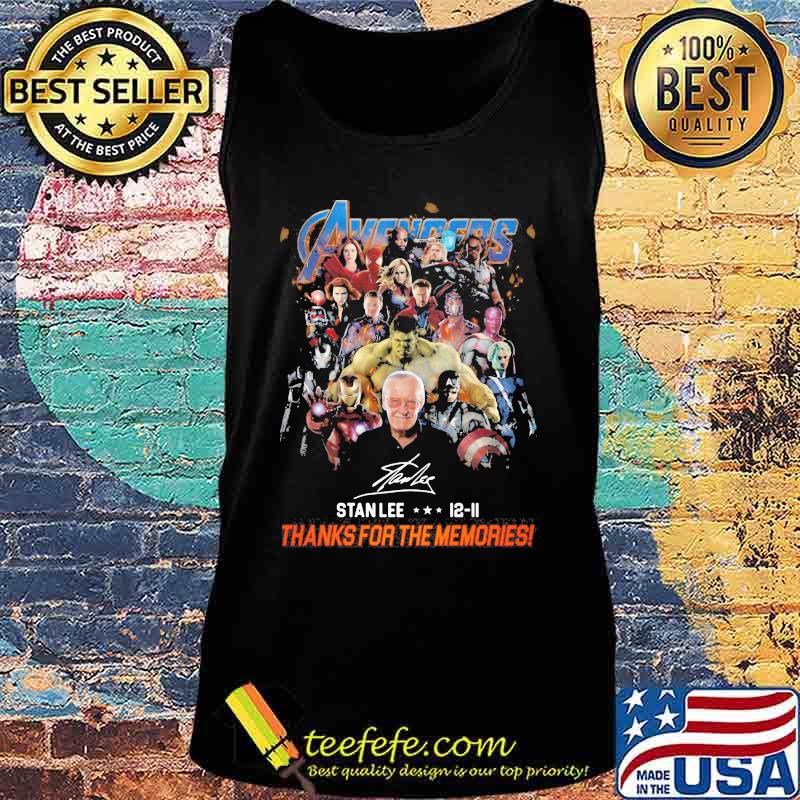 Avengers stanlee 12-11 thank you for the memories signature s Tank top Avengers stanlee 12-11 thank you for the memories signature s Tank top