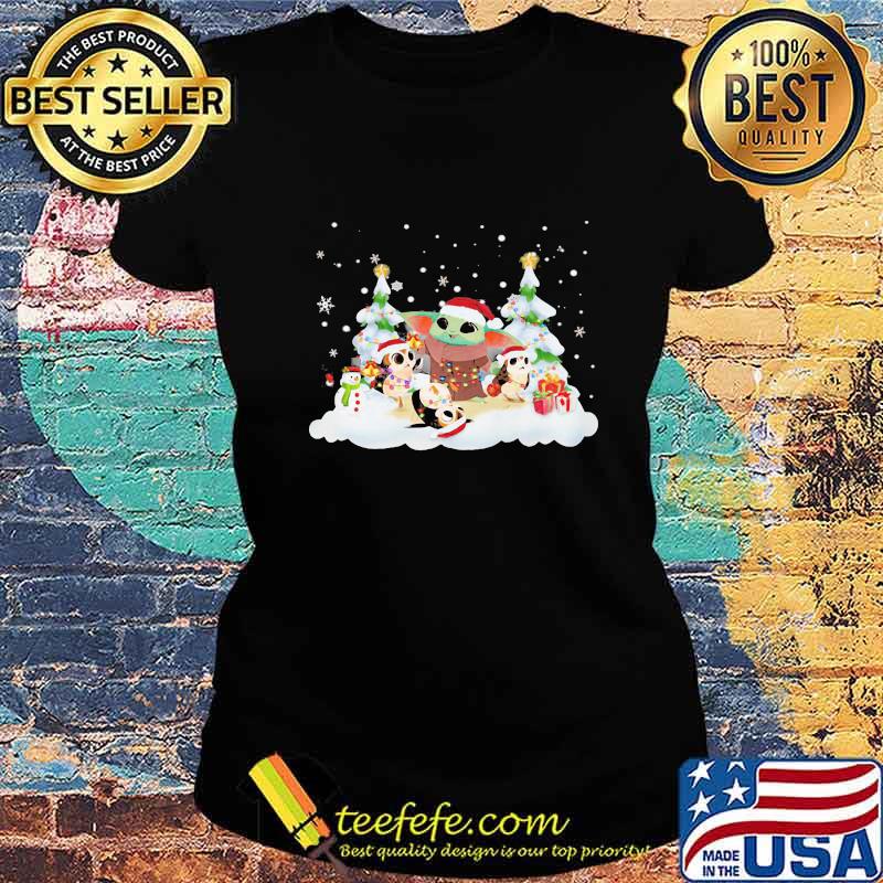Baby yoda and owl merry christmas s Ladies tee Baby yoda and owl merry christmas s Ladies tee