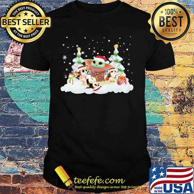 Baby yoda and owl merry christmas shirt