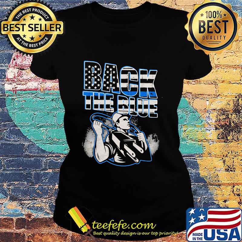 Back The Blue Electrician American Flag Shirt Ladies tee Back The Blue Electrician American Flag Shirt Ladies tee