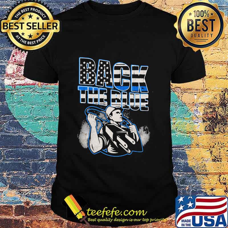 Back The Blue Electrician American Flag Shirt Back The Blue Electrician American Flag Shirt