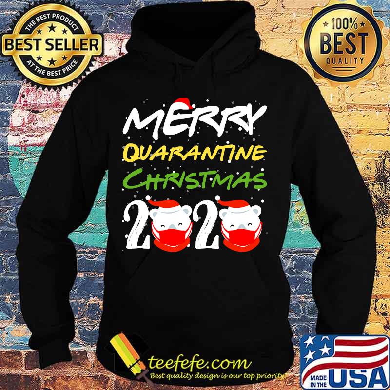 Bear wear mask merry quarantine christmas 2020 pajamas s Hoodie Bear wear mask merry quarantine christmas 2020 pajamas s Hoodie